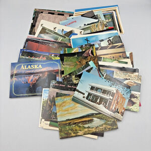 Bulk Lot of Approx. 100 Postcards Some Vintage Random Used & Unused Postcard